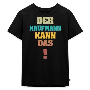 Businessman as Funny - Kids Premium Organic T-Shirt - black - Front - Mikhail (115cm)