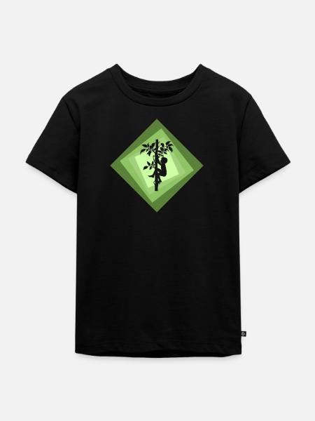 Baumklettern Aufstieg - Kinder Premium Bio T-Shirt - Schwarz