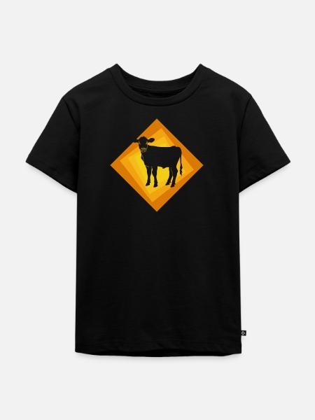 Vegan Veganerin Fleisch - Kinder Premium Bio T-Shirt - Schwarz