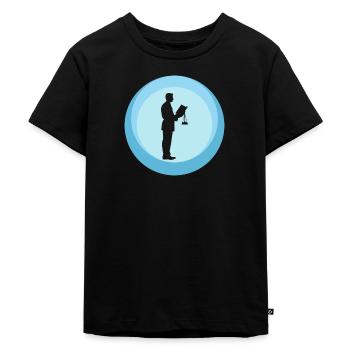 Anwalt Versicherung Behandlung - Kinder Premium Bio T-Shirt - Schwarz - Vorne - Mikhail (115cm)