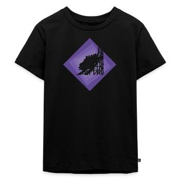 Roller coaster rollercoaster funfair - Kids Premium Organic T-Shirt - black - Front - Mikhail (115cm)