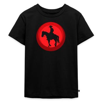 Cowboy Cowboy Boots - Kids Premium Organic T-Shirt - black - Front - Mikhail (115cm)