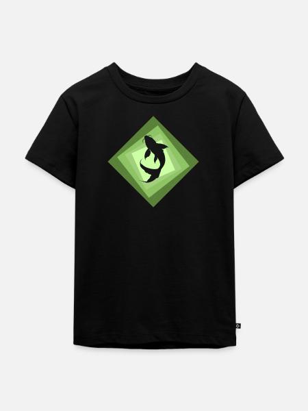Koi Fisch Fischer - Kinder Premium Bio T-Shirt - Schwarz