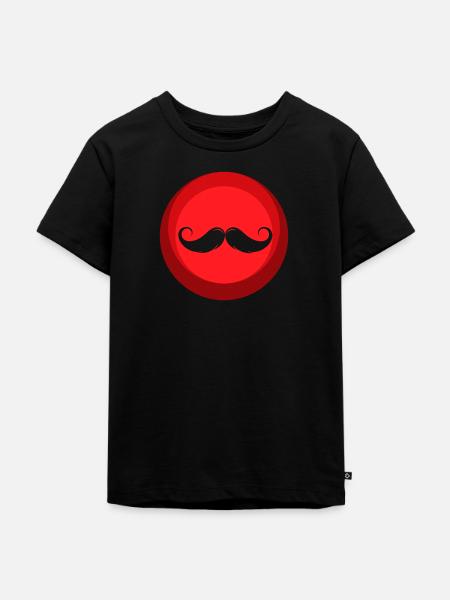Bart Gesichtsbehaarung Baertig - Kinder Premium Bio T-Shirt - Schwarz