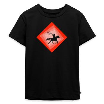 Cowboy Cowboy Boots Rider - Kids Premium Organic T-Shirt - black - Front - Mikhail (115cm)