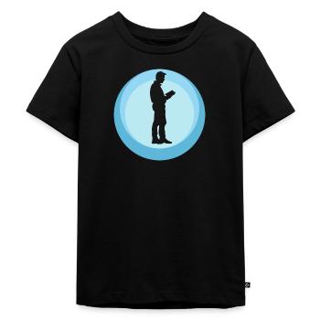 Leseratte Lesen Buch - Kinder Premium Bio T-Shirt - Schwarz - Vorne - Mikhail (115cm)