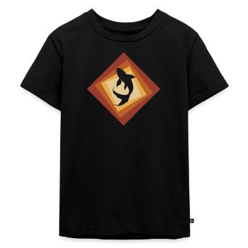 Koi Fish - Kids Premium Organic T-Shirt - black - Front - Mikhail (115cm)