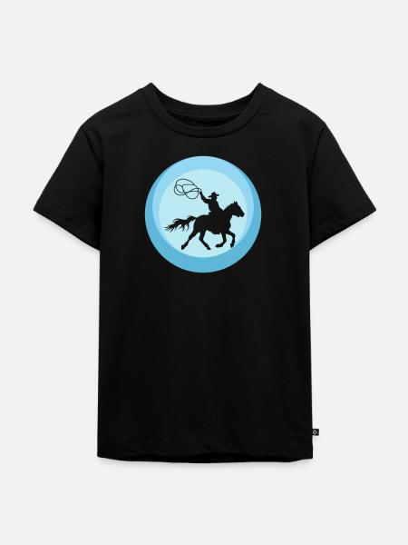 Cowboy Sattel - Kinder Premium Bio T-Shirt - Schwarz