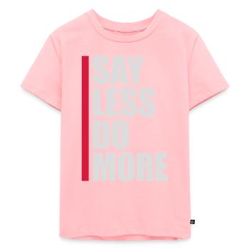 Dire moins faire plus - T-shirt Premium bio Enfant - rose - Devant - AI Model Kid Female (0cm)
