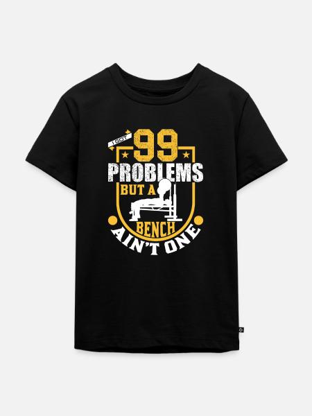Bankdrücken - Kinder Premium Bio T-Shirt - Schwarz