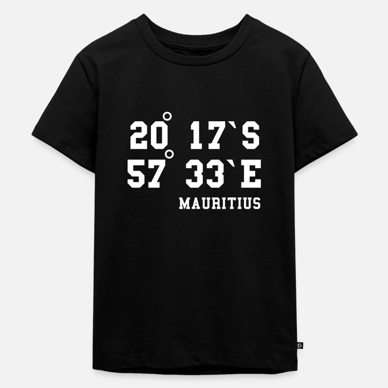 Mauritius Coordinates Holiday Design Idea - Kids Premium Organic T-Shirt - black