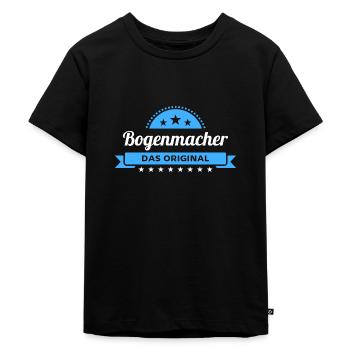 Bogenmacher Design für stolze Handwerker - Kinder Premium Bio T-Shirt - Schwarz - Vorne - Mikhail (115cm)