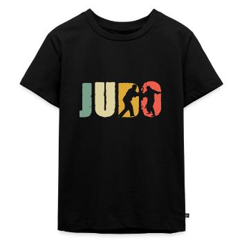 Judo - Kinder Premium Bio T-Shirt - Schwarz - Vorne - Mikhail (115cm)