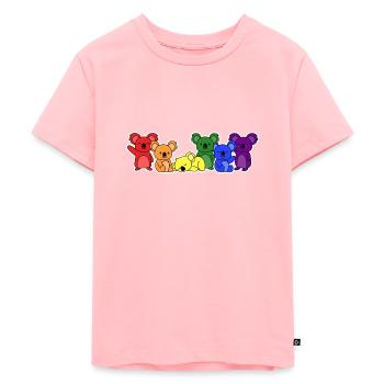 LGBT+ flag koala design for LGBT+ people - Kids Premium Organic T-Shirt - rose - Front - AI Model Kid Female (0cm)