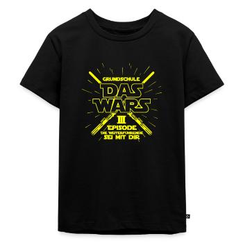 Grundschule Das Wars Schule Kind Geschenk Lustig - Kinder Premium Bio T-Shirt - Schwarz - Vorne - Mikhail (115cm)
