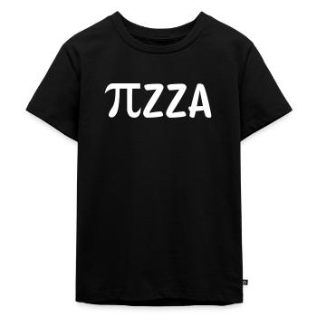 Pizza - Kinder Premium Bio T-Shirt - Schwarz - Vorne - Mikhail (115cm)