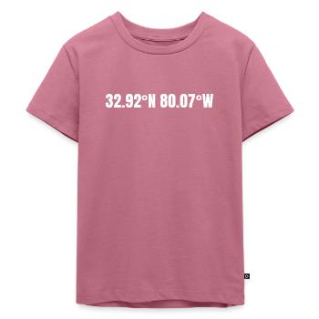 North Charleston, Caroline du Sud, États-Unis Coordonnées - T-shirt Premium bio Enfant - mauve - Devant - Hailey (125cm)