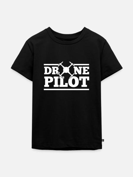 Drone Pilot - Kinder Premium Bio T-Shirt - Schwarz