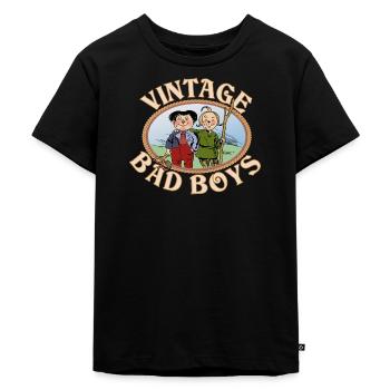 Max et Moritz Enfants - T-shirt Premium bio Enfant - noir - Devant - Mikhail (115cm)