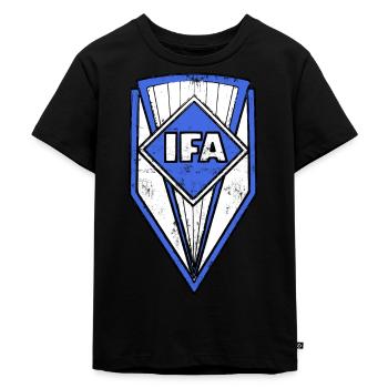 IFA mobile DDR Vintage Retro Classic Logo - Kinder Premium Bio T-Shirt - Schwarz - Vorne - Mikhail (115cm)