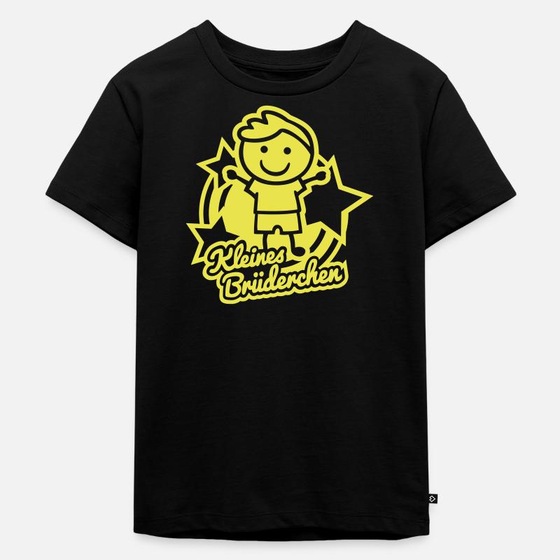 Kleines Brüderchen (Emblem) - Kinder Premium Bio T-Shirt - Schwarz