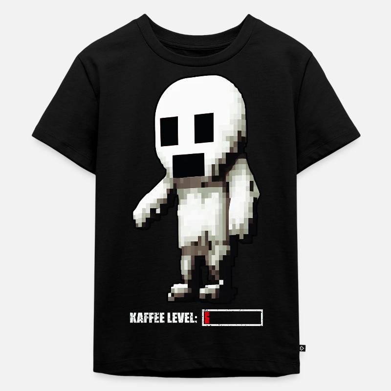 Kaffee Level Geist - hell - Kinder Premium Bio T-Shirt - Schwarz
