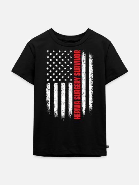 Überlebender einer Hernienoperation – Herniengenesung - Kinder Premium Bio T-Shirt - Schwarz