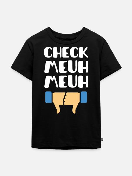 Check meuh meuh - Kinder Premium Bio T-Shirt - Schwarz