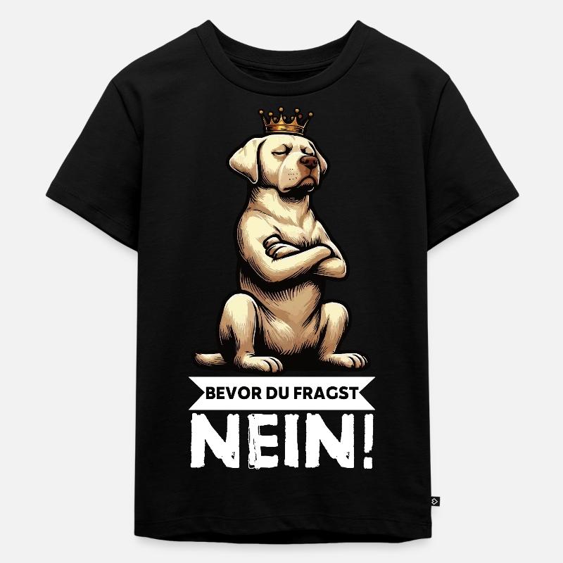 Bevor Du Fragst Nein Labrador Labradorbesitzer  - Kinder Premium Bio T-Shirt - Schwarz