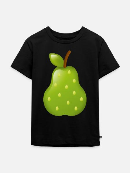 Smiley Pear - Kinder Premium Bio T-Shirt - Schwarz