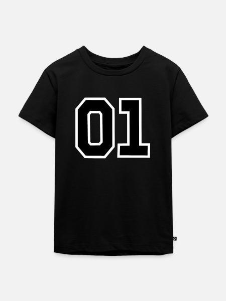 01 - Kinder Premium Bio T-Shirt - Schwarz