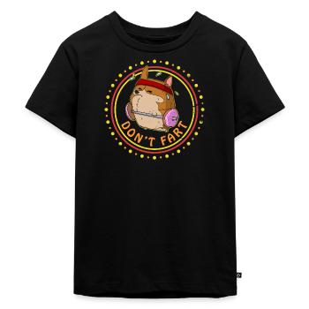 Hund Muskeln Lifting Kreuzheben Training Gym - Kinder Premium Bio T-Shirt - Schwarz - Vorne - Mikhail (115cm)