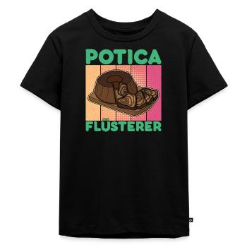 Slowenien Potica Walnuss Brotkuchen Backen - Kinder Premium Bio T-Shirt - Schwarz - Vorne - Mikhail (115cm)
