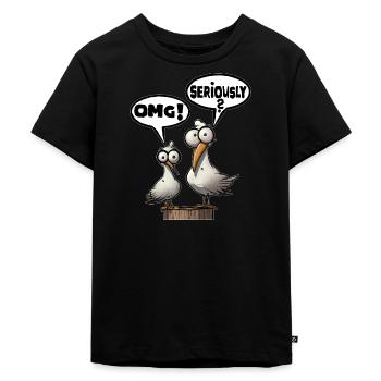 Die Bäädden Möwen - OMG Ernsthaft - Kinder Premium Bio T-Shirt - Schwarz - Vorne - Mikhail (115cm)