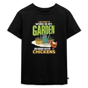 Funny Gardener Nurseries Saying - Kids Premium Organic T-Shirt - black - Front - Mikhail (115cm)