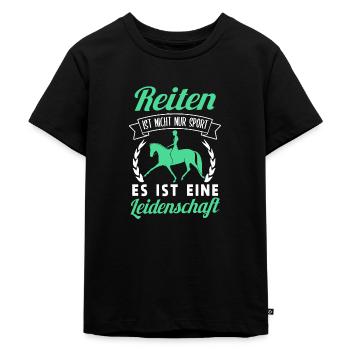 Süßes Pferde Pferdespruch Motiv - Kinder Premium Bio T-Shirt - Schwarz - Vorne - Mikhail (115cm)