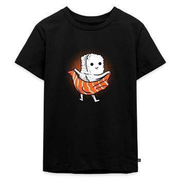 Drôle de sushi Wipe essuie-vous asiatique cadeau - T-shirt Premium bio Enfant - noir - Devant - Mikhail (115cm)