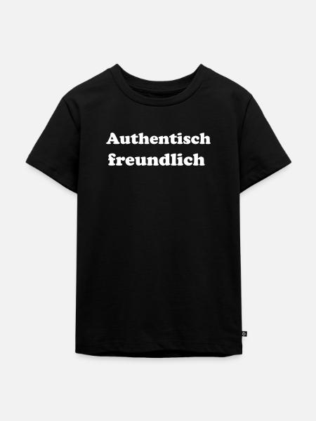 Authentisch Freundlich - Kinder Premium Bio T-Shirt - Schwarz