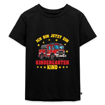 ich bin ein Kindergartenkind Kindergarten - Kinder Premium Bio T-Shirt - Schwarz - Vorne - Mikhail (115cm)