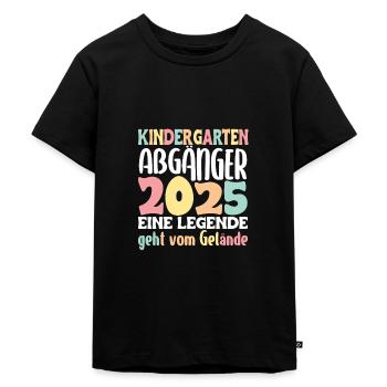 Abschied Kinder Kindergarten Abgänger 2025 - Kinder Premium Bio T-Shirt - Schwarz - Vorne - Mikhail (115cm)