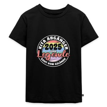 Kita Abgänger eine Legende geht vom Gelände - Kinder Premium Bio T-Shirt - Schwarz - Vorne - Mikhail (115cm)