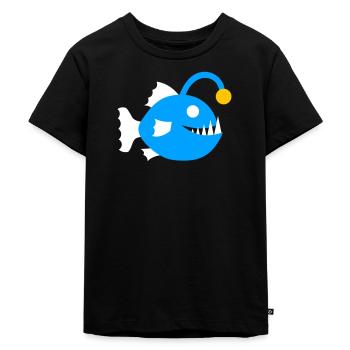 Poisson-grenouille Poisson d’eau profonde Icône graphique - T-shirt Premium bio Enfant - noir - Devant - Mikhail (115cm)