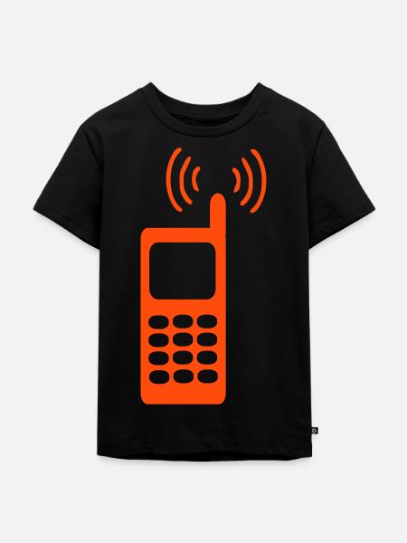 Handy – Telefon - Kinder Premium Bio T-Shirt - Schwarz