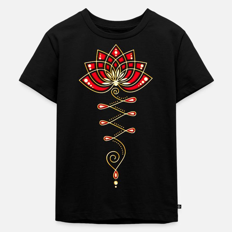 Lotus - Kinder Premium Bio T-Shirt - Schwarz