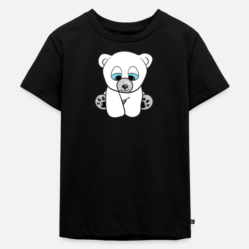 Süßer Eisbär - Kinder Premium Bio T-Shirt - Schwarz