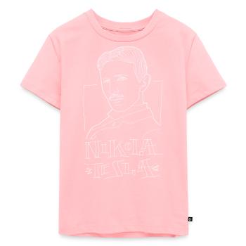 Nikola Tesla Portrait - Kids Premium Organic T-Shirt - rose - Front - AI Model Kid Female (0cm)