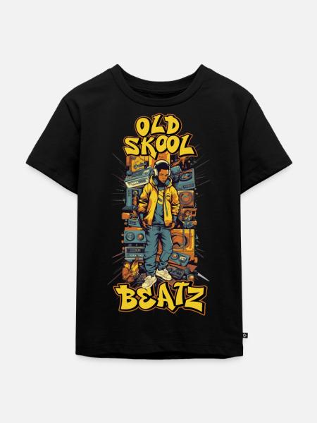 90s Hip Hop Scene - Kids Premium Organic T-Shirt - black