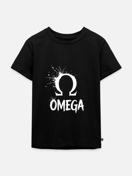 Omega Symbol Splash - Kinder Premium Bio T-Shirt - Schwarz