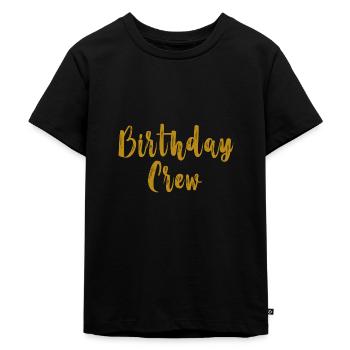 Birthday Crew - Kinder Premium Bio T-Shirt - Schwarz - Vorne - Mikhail (115cm)
