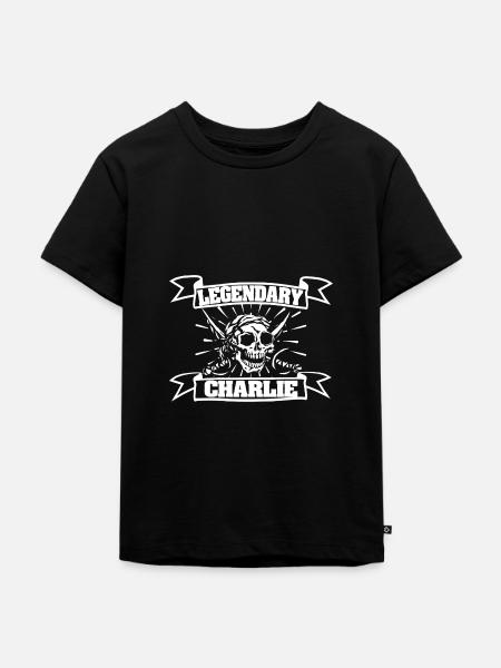 Charlie - Kinder Premium Bio T-Shirt - Schwarz